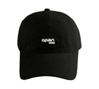 Gorra de béisbol pequeña de ala ancha para todo el sol, gorra bordada de letras a la moda, gorras para adolescentes y niños, Negro, Talla única
