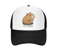 Gorra de béisbol Personalizada I Love Capybara Hip Hop Hombres Mujeres Ajustable Animal Gigante Cavy Gorra de Camionero Gorra de Verano para papá