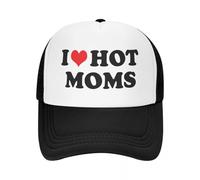 Gorra de béisbol Personalizada I Love Hot Moms para Mujeres y Hombres Gorra de Camionero Transpirable Protección Solar Gorras Snapback