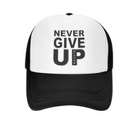 Gorra de béisbol Personalizada Never Give Up Protección Solar para Mujeres Hombres Ajustable Nunca caminarás Solo Gorra de Camionero Spring Dad Hat
