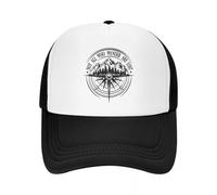 Gorra de béisbol Personalizada Not All Who Wander Are Lost Mountain Compass Protección Solar Ajustable Gorra de Camionero Spring Dad Hat
