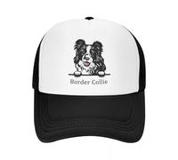 Gorra de béisbol Personalizada para Perros Border Collie al Aire Libre para Mujeres Hombres Ajustable Mascota Animal Gorra de Camionero Otoño Gorra Personalizada para papá