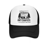 Gorra de béisbol Personalizada Punk Happy Camper Adventure CAM Ping para Mujeres y Hombres Gorra de Camionero Transpirable Protección Solar Gorras Snapback