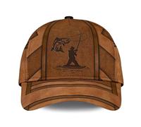 Gorra De Béisbol Personalized Fishing Fly Fisher with A Large Mouth Bass Fish Design On It Snapback Sombrero Ajustable Golf Hat Proteccion Solar Gorra Trucker para Senderismo Viaje