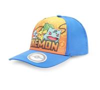 Gorra de béisbol Pokemon, gorra con visera para niños y niñas, gorra de Pikachu ajustable, protección solar, azul/amarillo, 56