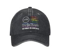 Gorra de béisbol política Spring No Kings In America We The People Sun Custom DIY Washed Trucker Hat Gorras de béisbol para Hombres