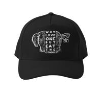 Gorra de béisbol ¿por qué amar a uno Pero comerse al Otro? Fin al especismo, activismo por los Derechos de los Animales, Vegano, Perro Vaca, Gorra Snapback para Amantes de los Animales