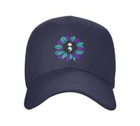 Gorra De Béisbol Prevención del Suicidio Punto Y Coma Girasol Golf Hat Vintage Gorra Trucker Transpirable Snapback Sombrero para Camping Excursionismo Pescar