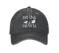 Gorra de béisbol Punk Cotton Cotton Timon Pumba Hakuna Matata Mujer Hombre Ajustable Sombrero de Papá Performance