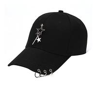Gorra de béisbol punk hip hop, gorra de béisbol ajustable para protección solar para protección solar para hombres y hombres, malla negra, organizador de almacenamiento, organizador de almacenamiento