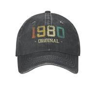 Gorra de béisbol Punk Unisex Algodón Vintage Originay 1980 Adulto Regalo de cumpleaños número 43 Gorra de papá ajustable para hombres y mujeres al aire libre Algodón, para todas las estaciones