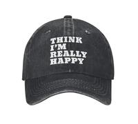 Gorra de béisbol Punk Unisex Personalizado algodón Creo Que Soy Realmente Feliz Adulto Ajustable papá para Hombres Mujeres Regalo Deportivo