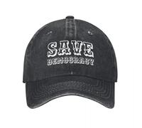 Gorra de béisbol Save Democracy 2024 para Hombres y Mujeres desgastada Gorra de Sol Lavada Plitical Justice Gorras Ajustables de Verano al Aire Libre