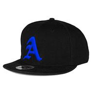 Gorra de béisbol Snapback 3D, letra "A" Gótica Hip-hop multicolor A Black Blue Regular