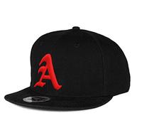 Gorra de béisbol Snapback 3D, letra "A" Gótica Hip-hop multicolor A Black Red Regular