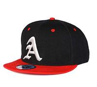 Gorra de béisbol Snapback 3D, letra "A" Gótica Hip-hop multicolor A Red White Regular
