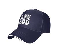 Gorra De Béisbol Solo Estoy Aquí Confiando En Dios Sombrero Pico Hombre Clásica Visera Sombreros, para Deporte, Playa, Cámping, 55-59cm