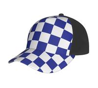 Gorra de béisbol, Sombrero para el Sol, Gorra Deportiva, Sombreros Casuales para papá, Sombreros de Camionero, Ajustables para Unisex, patrón a Cuadros Azul y Blanco
