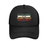 Gorra De Béisbol Soy Demasiado Torpe para Estar Cerca De La Masculinidad Frágil Gorra Trucker Transpirable Snapback Sombrero Casual Golf Hat para Viajes Senderismo Running