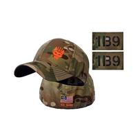Gorra de béisbol táctica Seal Team para hombre y mujer, gorra elástica para correr o pescar, camuflaje, espalda completa + 2 parches, 7 (Reino Unido), L