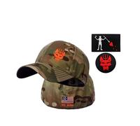 Gorra de béisbol táctica Seal Team para hombre y mujer, gorra elástica para correr o pescar, camuflaje, espalda completa + 2 parches, 1, L