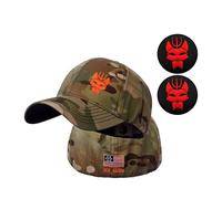 Gorra de béisbol táctica Seal Team para hombre y mujer, gorra elástica para correr o pescar, camuflaje, espalda completa + 2 parches, 2, L