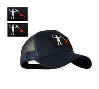 Gorra de béisbol táctica Seal Team para hombre y mujer, gorra elástica para correr y pescar, color azul + 2 parches, 5, L