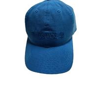 Gorra de béisbol Timberland para hombre con parche de cuero con logo, azul claro, Talla única
