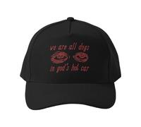 Gorra de béisbol Todos Somos Perros en el Coche Caliente de Dios - Meme extrañamente específico Gorro Ajustable de algodón Negro para Caminar