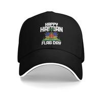 Gorra de béisbol Transpirable de algodón Feliz Día de la Bandera Haitiana Orgullo de la Bandera de Haití Gorra de Camionero de Moda Verano Hombres Mujeres Deporte al Aire Libre Snapback Cap Regalo
