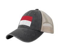 Gorra de Béisbol Transpirable para Hombre Bandera De Indonesia Gorra de Béisbol de Malla Cultura Nacional Gorro de Verano con Protección Anti UV Sombrero para el Sol al Aire Libre
