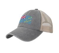 Gorra de Béisbol Transpirable para Hombre Bandera De Tuvalu Gorra de Béisbol de Malla Cultura Nacional Gorro de Verano con Protección Anti UV Sombrero para el Sol al Aire Libre