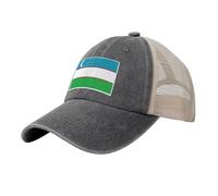 Gorra de Béisbol Transpirable para Hombre Bandera De Uzbekistán Gorra de Béisbol de Malla Cultura Nacional Gorro de Verano con Protección Anti UV Sombrero para el Sol al Aire Libre