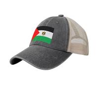 Gorra de Béisbol Transpirable para Hombre Bandera Palestina Gorra de Béisbol de Malla Cultura Tradicional Gorro de Verano con Protección Anti UV Sombrero para el Sol al Aire Libre