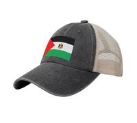 Gorra de Béisbol Transpirable para Hombre Bandera Palestina Gorra de Béisbol de Malla Cultura Tradicional Gorro de Verano con Protección Anti UV Sombrero para el Sol al Aire Libre