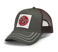Amplified Gorra de béisbol Trucker con cierre ajustable y transpirable, Foo Fighters Olive Brown, Talla única