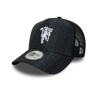 Gorra De Béisbol Trucker New Era Negra Gris Con Estampado De Manchester United