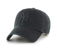 47 MLB New York Yankees Clean Up - Gorra de béisbol unisex, correa y hebilla ajustables, logotipo negro, color negro