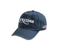 Gorra de béisbol unisex con estampado retro de Charlie Kirk, bandera americana, sombrero patriótico, azul marino, M