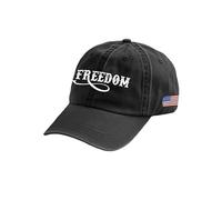 Gorra de béisbol unisex con estampado retro de Charlie Kirk, bandera americana, sombrero patriótico, Negro, M
