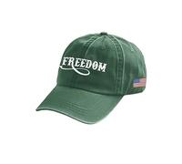 Gorra de béisbol unisex con estampado retro de Charlie Kirk, bandera americana, sombrero patriótico, verde, M