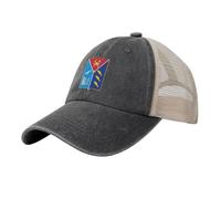 Gorra De Béisbol Unisex con Malla Trasera Estilo Camionero con Protección Estampado De La Bandera El Emblema del Estado De Magadán para Hombres Mujeres para Viajes De Verano Deportes Al Aire Libre