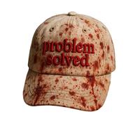 Gorra de béisbol unisex con sangre para mujeres, hombres, disfraz de Halloween, gorra informal (DE/NL/SE/PL, alfanumérica, talla única, caqui)
