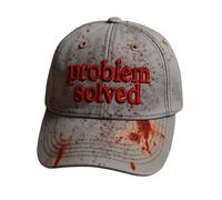 Gorra de béisbol unisex con sangre para mujeres, hombres, disfraz de Halloween, gorra informal (DE/NL/SE/PL, alfanumérica, talla única, gris)