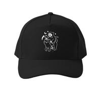 Gorra de béisbol Unisex con Visera Curva Ajustable de Sarga de algodón Negro Death Rides A Black Cat