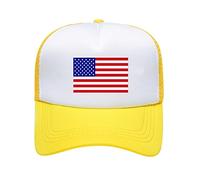 Gorra de béisbol unisex de Estados Unidos de malla para hombres y mujeres, gorra ajustable con correa trasera, transpirable, gorra de camionero, gorra casual de pico de sol, cabaña de fútbol, a, Talla