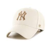 Gorra de béisbol unisex de los New York Yankees, marca '47, zona fría MVP DP, beige, Talla única