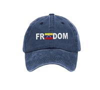 Gorra de béisbol unisex Freedom Venezuela, gorra de béisbol de Venezuela, azul marino, M