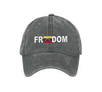 Gorra de béisbol unisex Freedom Venezuela, gorra de béisbol de Venezuela, gris, M