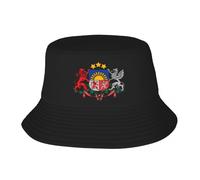 Gorra de béisbol unisex informal al aire libre Escudo de armas de Letonia divertido sombrero de pescador para adultos sombrero ajustable gorra casual de moda sombrero de conductor de camión regalos